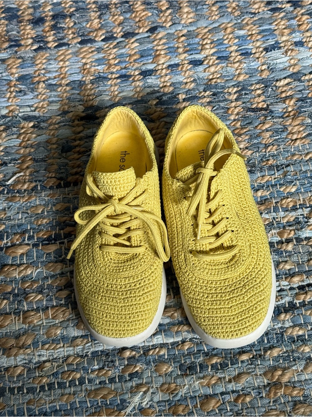 The Sak Asha Yellow Crochet Sneaker